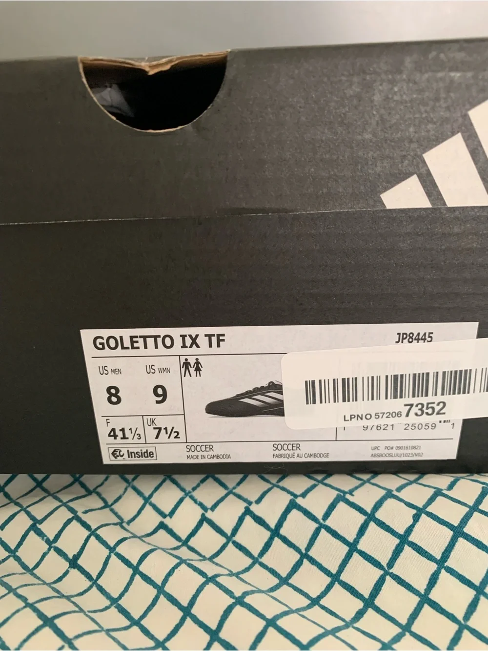Adidas Unisex Adult Goletto IX Turf Soccer Shoes Men’s size 8/women’s 9 NEW